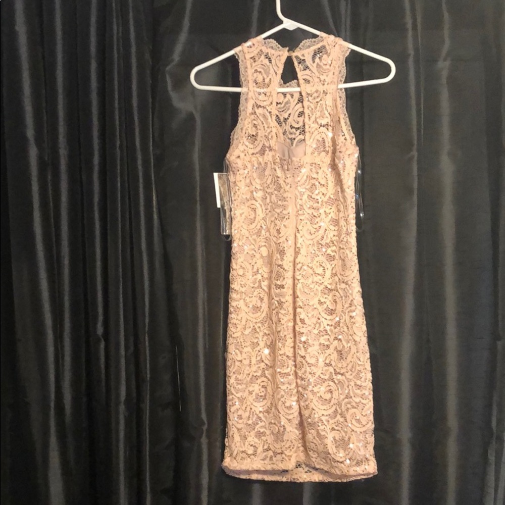 Sequined lace dress NWT